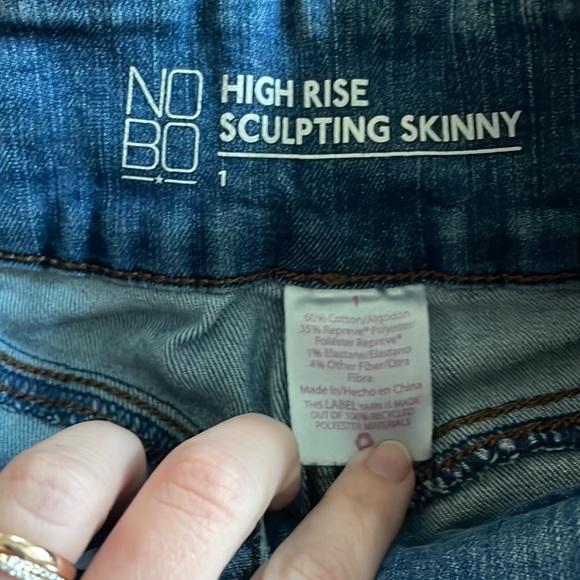 NO BO high rise sculpting skinny jeans ripped legs size 1 - Picture 4 of 7